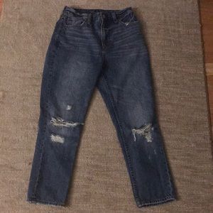 00S Med Wash High-rise girlfriend Abercrombie